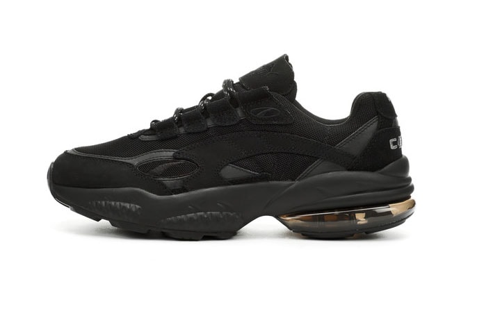 PUMA CELL Venom "Blackout" Release footwear sneakers all black transparent midsole air unit 