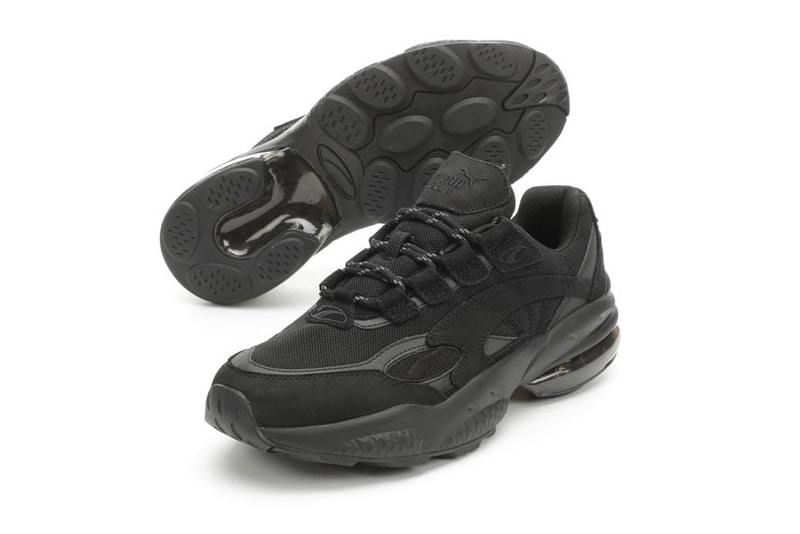 PUMA CELL Venom "Blackout" Release footwear sneakers all black transparent midsole air unit 