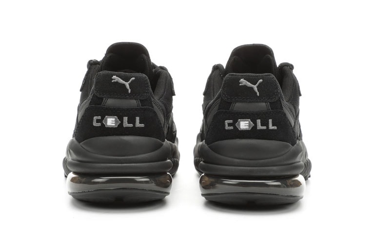 PUMA CELL Venom "Blackout" Release footwear sneakers all black transparent midsole air unit 