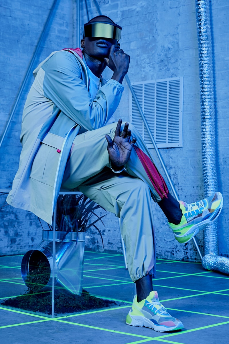 PUMA Introduces the Optic LQD Cell Lookbook neon green purple white sneaker footwear running cushion profoam energy lightweight support stability 