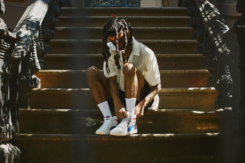 PUMA Ralph Sampson Street Style Lookbook red blue dark white leather basketball 80s keith charles space bar fashion 