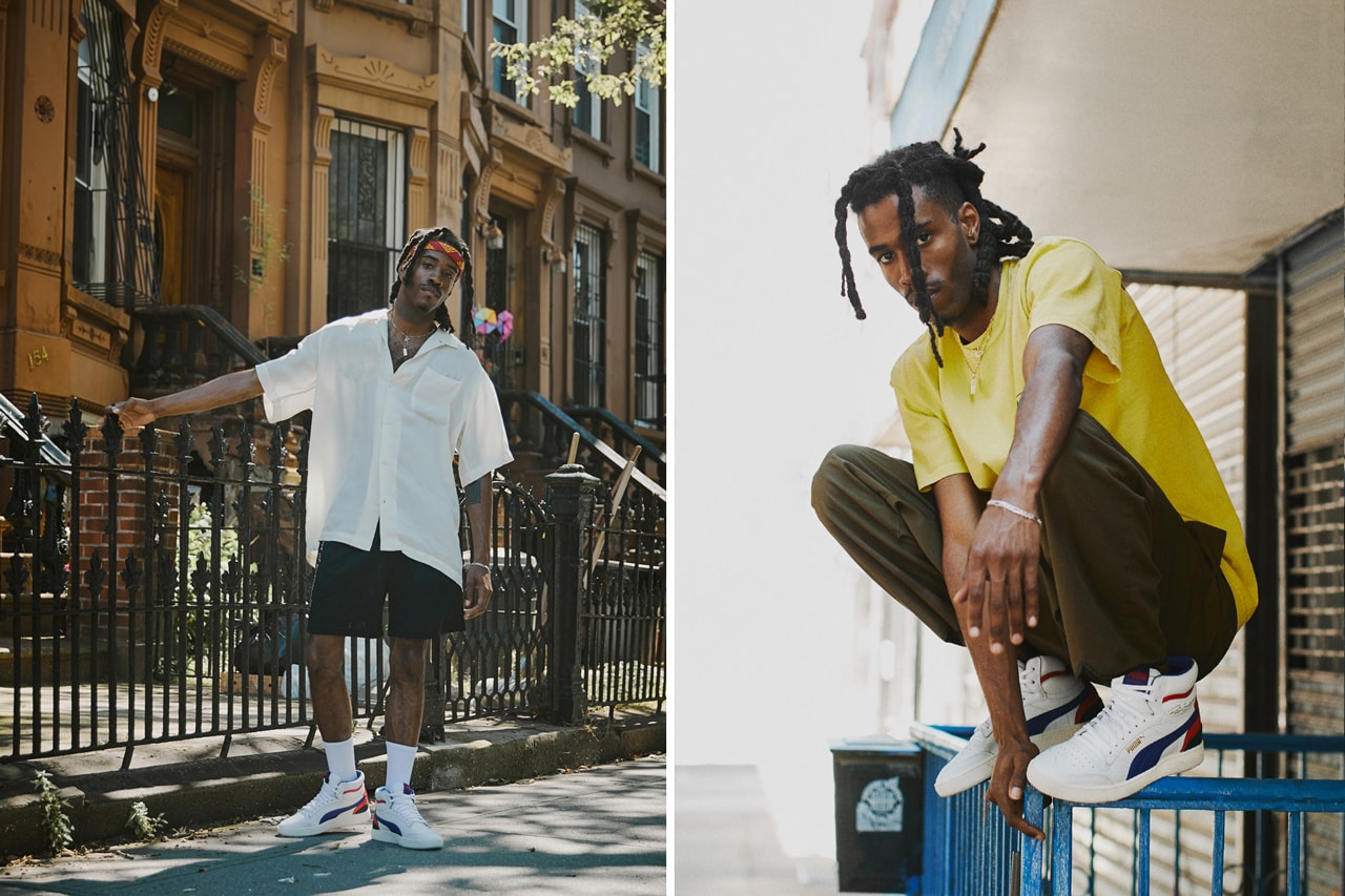 PUMA Ralph Sampson Street Style Lookbook red blue dark white leather basketball 80s keith charles space bar fashion