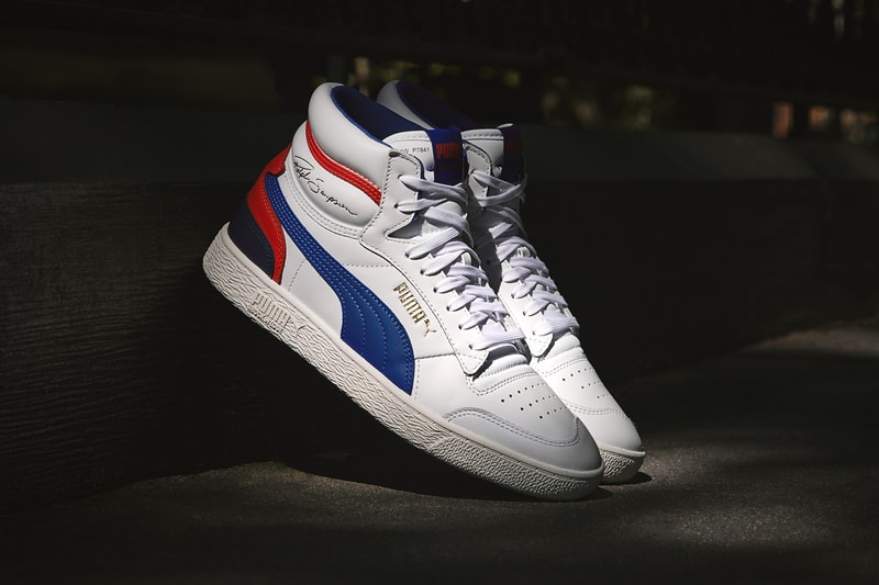PUMA Ralph Sampson Street Style Lookbook red blue dark white leather basketball 80s keith charles space bar fashion 