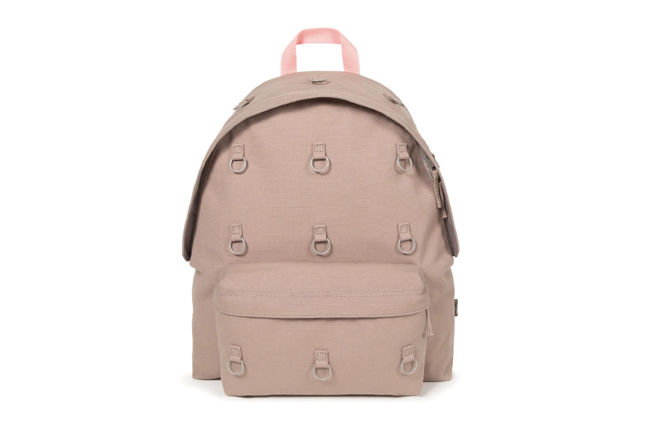 Raf Simons Eastpak Padded Pakr Collection backpack Anthracite Yellow Grey Pink padded polyester quilted ninth project belgian antwerp carrying option laptop 15 inch