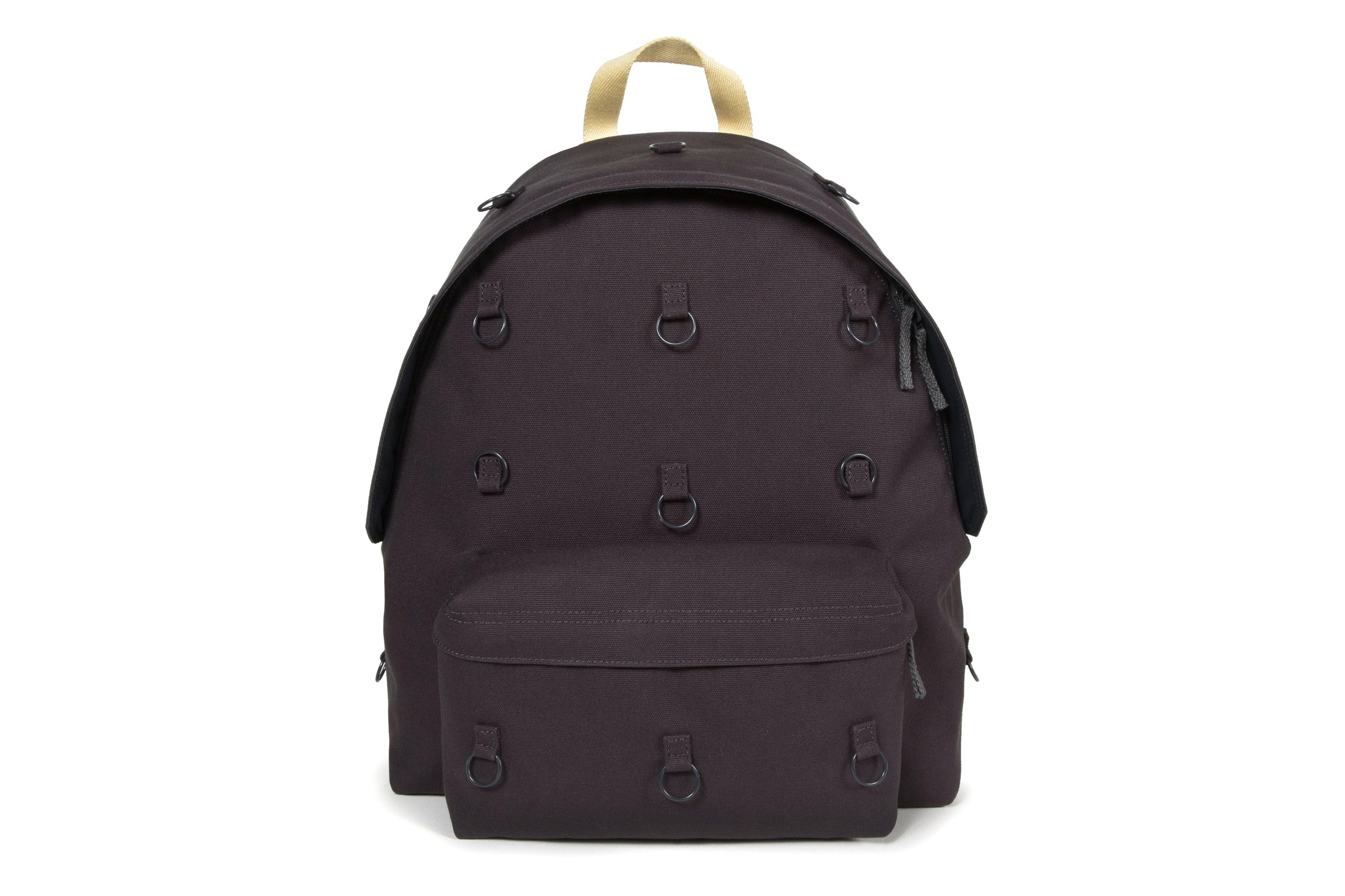 Raf Simons Eastpak Padded Pakr Collection backpack Anthracite Yellow Grey Pink padded polyester quilted ninth project belgian antwerp carrying option laptop 15 inch