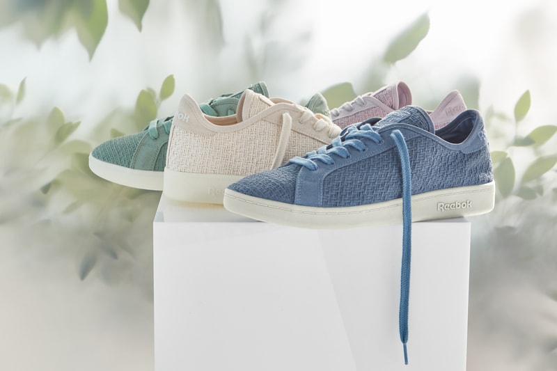 reebok cotton corn vegan sustainable footwear pastel lavender blue green colorway release summer 2019 usda certified non toxic petroleum free 