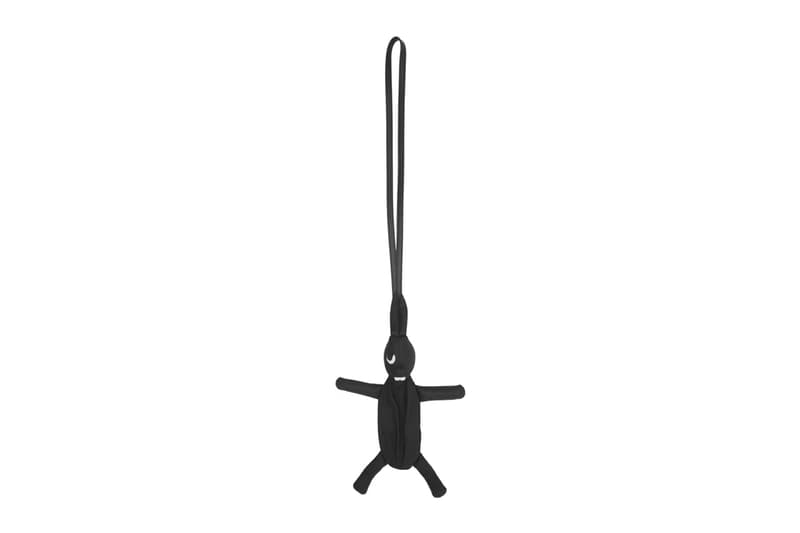 Rick Owens Hun Fat Bunny Pouch Bags Black Fur Cyclops accessories shoulder strap lobster clasp hidden compartment animal buck teeth one eye lambskin nubuck mink fur