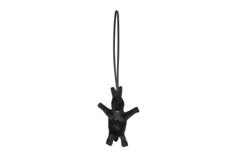 Rick Owens Hun Fat Bunny Pouch Bags Black Fur Cyclops accessories shoulder strap lobster clasp hidden compartment animal buck teeth one eye lambskin nubuck mink fur