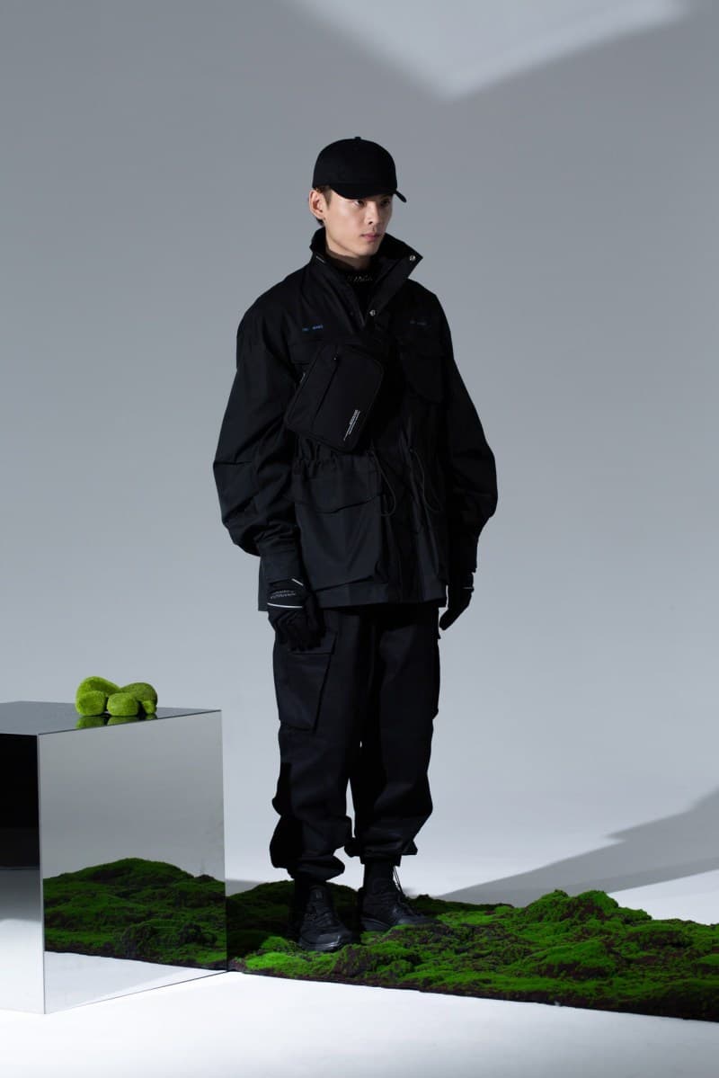 ROARINGWILD Fall Winter 2019 Lookbook collection Jackets Shirts Pants Hats Bags Fluorescent Violet Yellow Blue Black White Gray Leather
