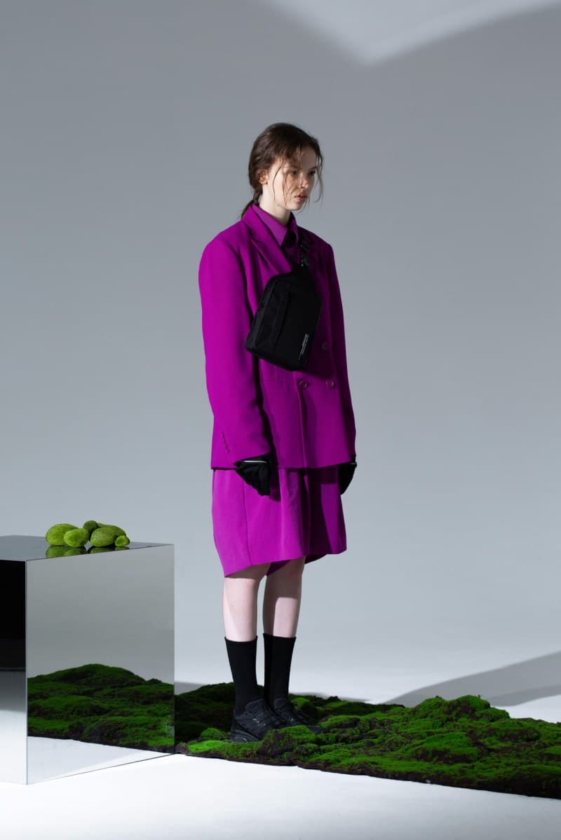 ROARINGWILD Fall Winter 2019 Lookbook collection Jackets Shirts Pants Hats Bags Fluorescent Violet Yellow Blue Black White Gray Leather