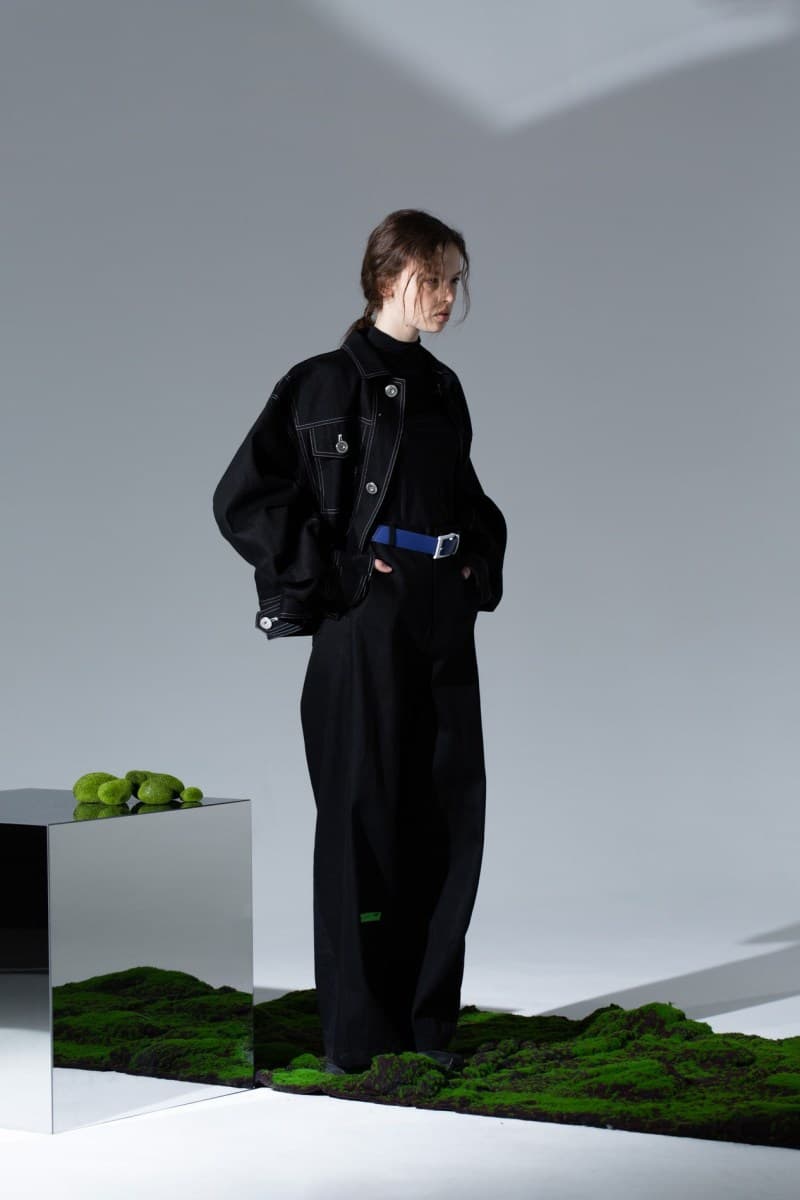 ROARINGWILD Fall Winter 2019 Lookbook collection Jackets Shirts Pants Hats Bags Fluorescent Violet Yellow Blue Black White Gray Leather