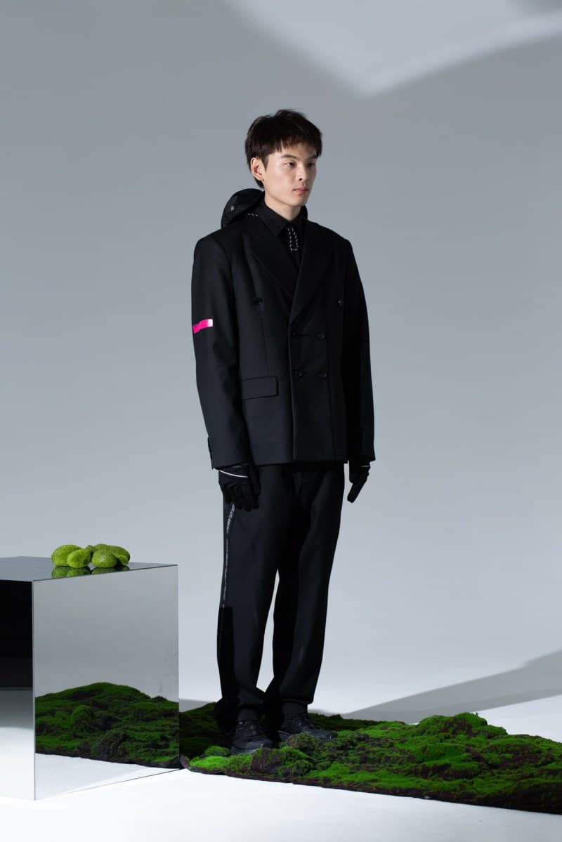 ROARINGWILD Fall Winter 2019 Lookbook collection Jackets Shirts Pants Hats Bags Fluorescent Violet Yellow Blue Black White Gray Leather