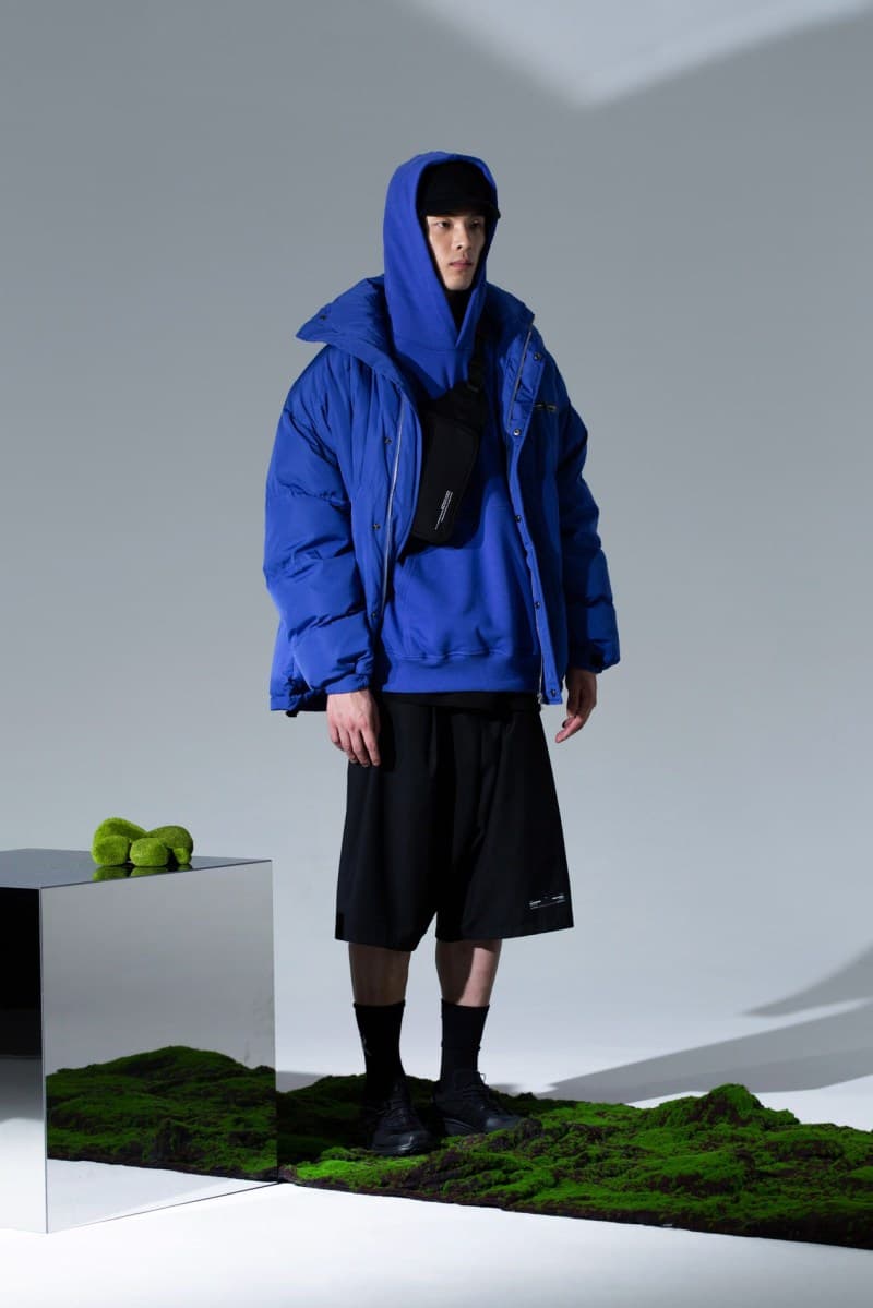 ROARINGWILD Fall Winter 2019 Lookbook collection Jackets Shirts Pants Hats Bags Fluorescent Violet Yellow Blue Black White Gray Leather