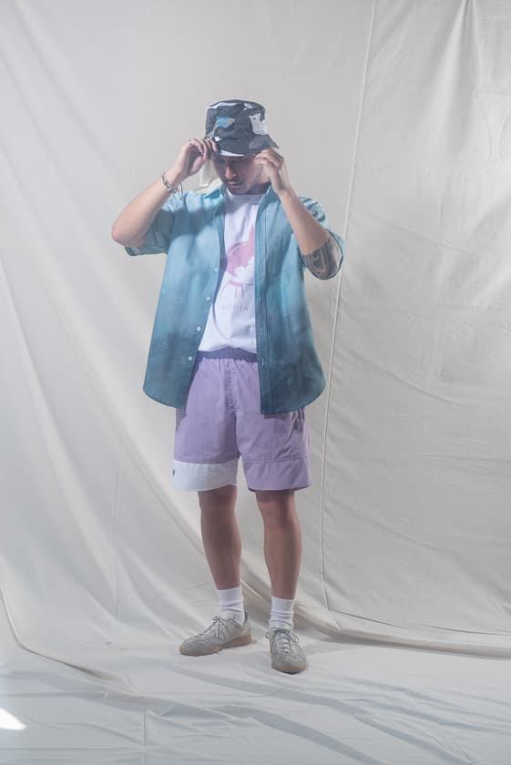 Rōnin division Spring Summer 2019 Collection Lookbook Tees Bucket Hats Shorts Sneakers Sweatshirts Collared Shirts Pants Black Blue White Purple Pink Gray Green Orange Yellow