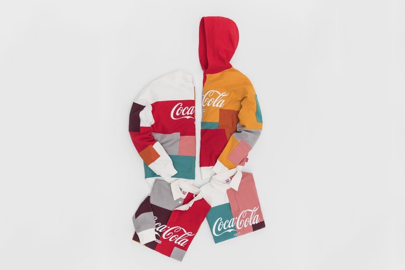 Ronnie Fieg Teases Hawaii-Themed Coca-Cola Collaborations bottles polo shirts colorblocked KITH surf contest hoodie crew neck soft drinks converse chuck 70