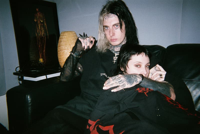 ROSE IN GOOD FAITH Ghostemane Blackmage Akiva Alpert Slizz Capsule Nylon Jackets Zip Hoodies Chest Rigs Raptor Buckles Chains Black Red Gray 