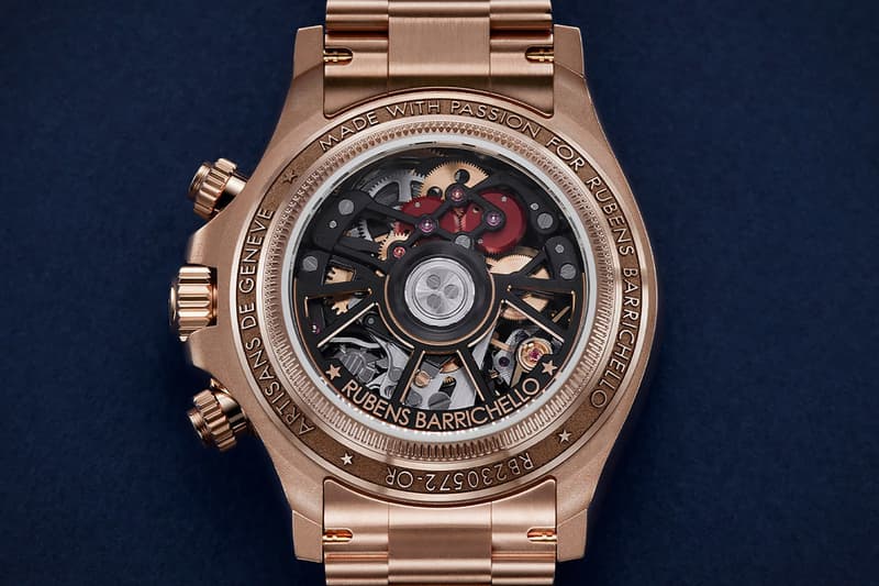 Rubens Barrichello Rolex Daytona Watch Artisans de Geneve 18K Rose Gold Black Ceramic Bezel 4130 Movement