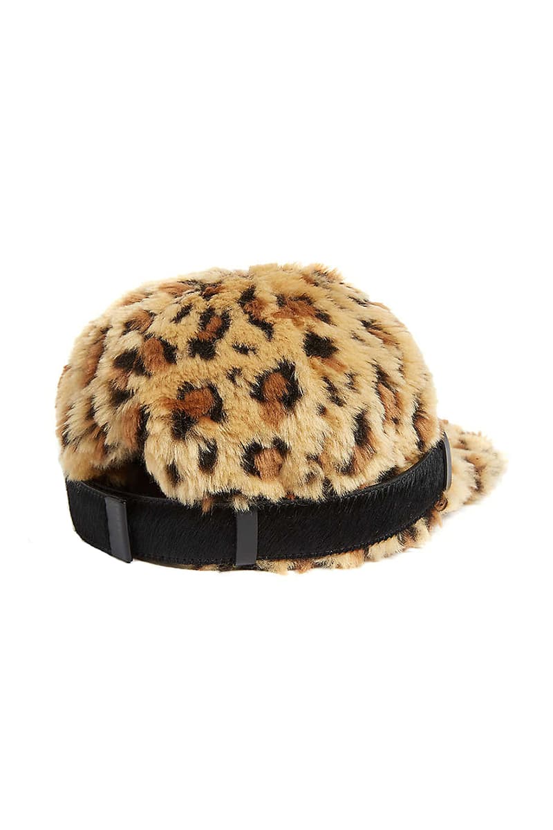 sacai Faux Fur Cap Fall/Winter 2019 Chitose Abe Fashion Designer Japanese Collection Piece Accessory Trend Leopard Print Embossed Leather Belt Strap Detailing