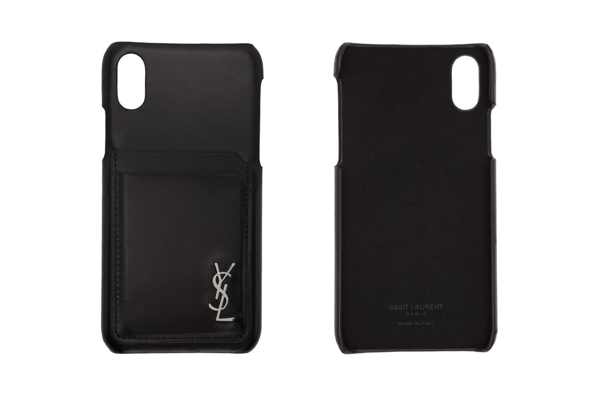 Saint Laurent Leather iPhone Case Release Info ssense black 