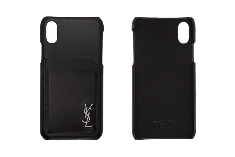 Saint Laurent Leather iPhone Case Release Info ssense black 