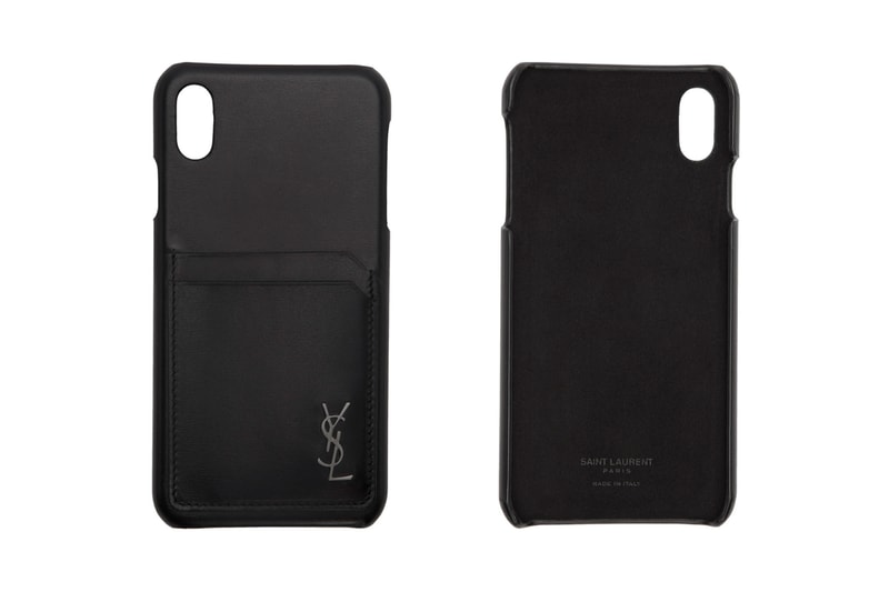 Saint Laurent Leather iPhone Case Release Info ssense black 