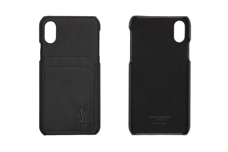 Saint Laurent Leather iPhone Case Release Info ssense black 