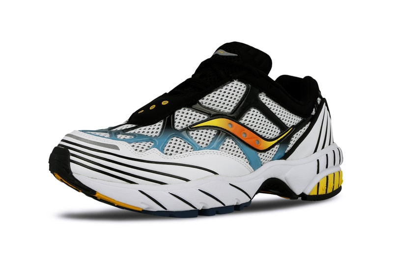 Saucony Grid Web White Grey Blue Yellow Orange Black 