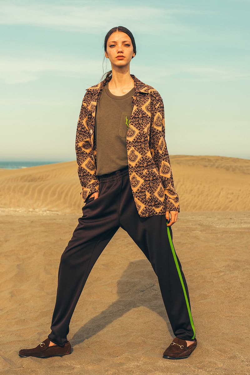 South2 West8 Spring Summer 2020 Lookbook outdoors beach weather summer hot windy wind unisex clothing NEPENTHES fishing paisley 