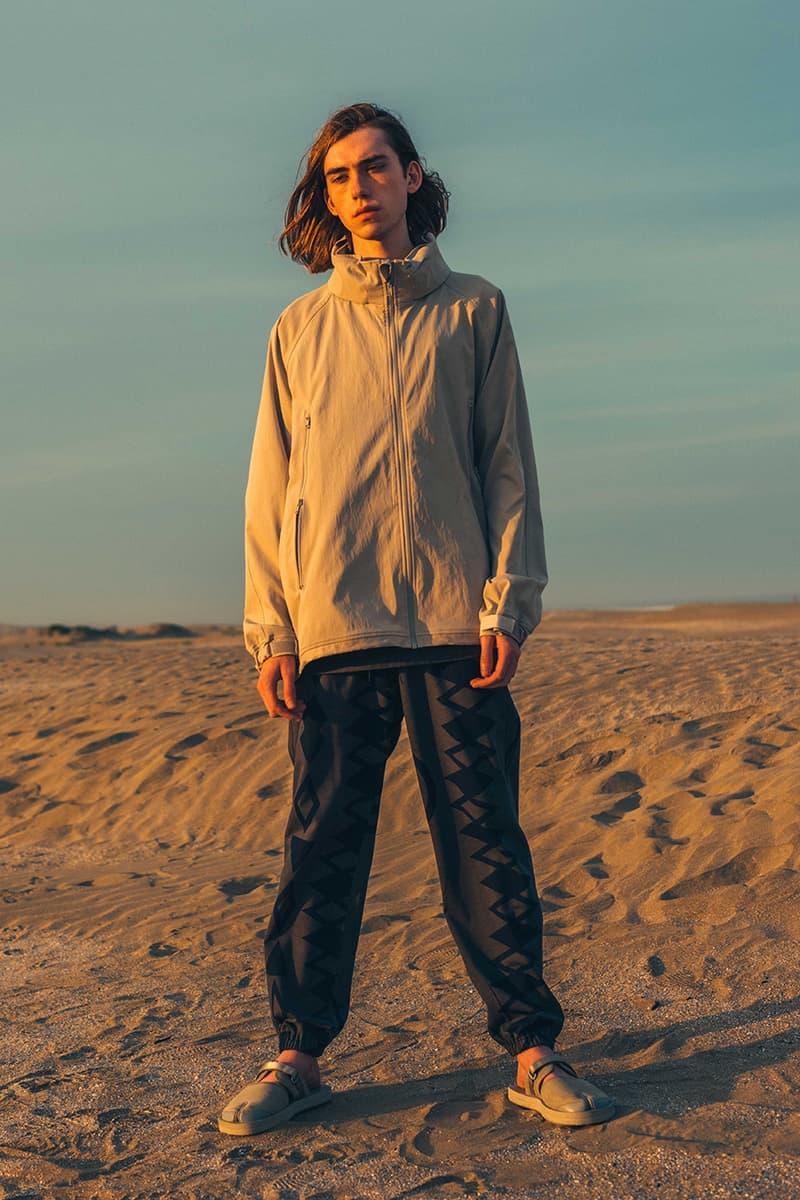 South2 West8 Spring Summer 2020 Lookbook outdoors beach weather summer hot windy wind unisex clothing NEPENTHES fishing paisley 