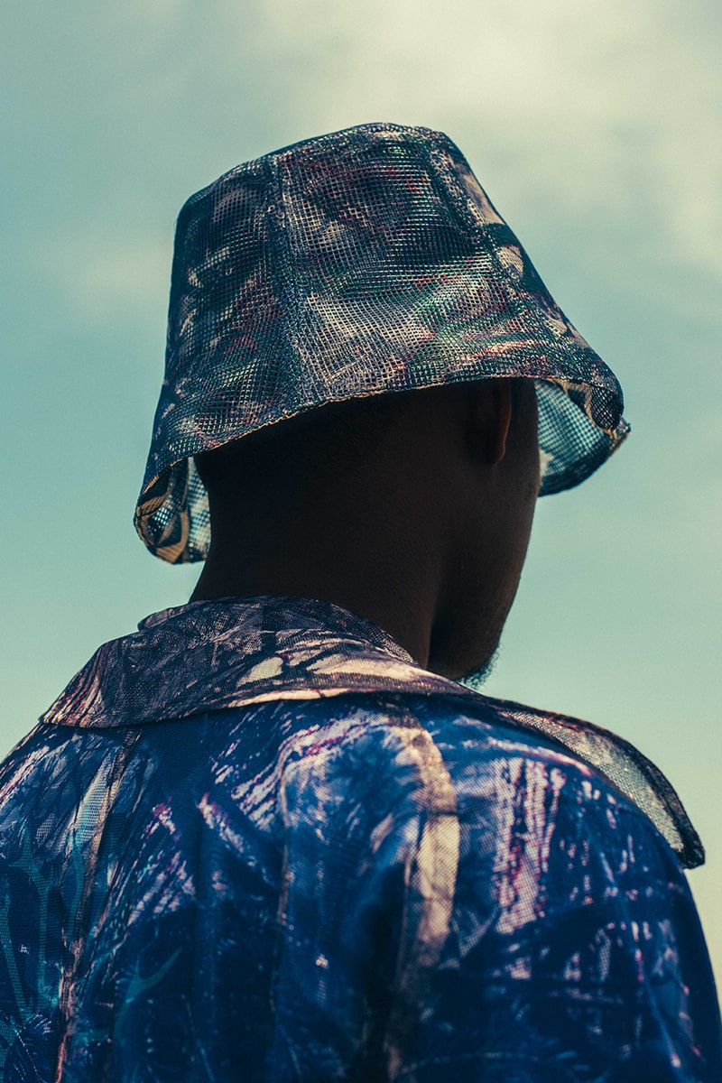 South2 West8 Spring Summer 2020 Lookbook outdoors beach weather summer hot windy wind unisex clothing NEPENTHES fishing paisley 