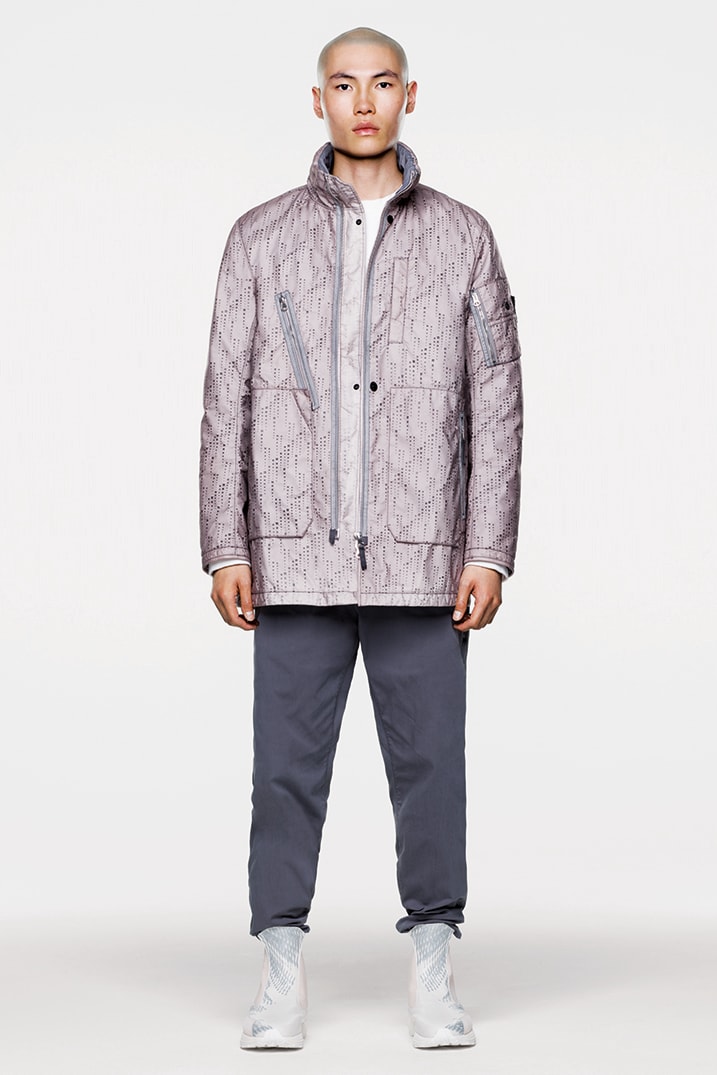Stone Island Shadow Project Fall Winter 2019 FW19 Collection Lookbook Imagery DPM Chine New Fabrics Technical Convertible Down Jacket Footwear Trousers Outerwear Techwear Garment Dyed Two Layer Fabric