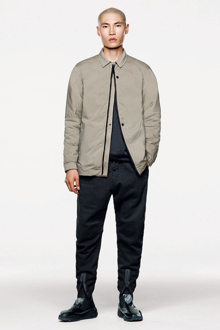 Stone Island Shadow Project Fall Winter 2019 FW19 Collection Lookbook Imagery DPM Chine New Fabrics Technical Convertible Down Jacket Footwear Trousers Outerwear Techwear Garment Dyed Two Layer Fabric