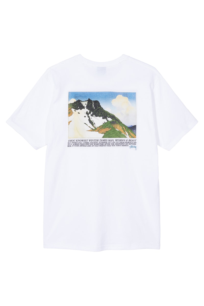 Stüssy Extra Fly Gear Collection Ponchos Vests Tees Shorts Pants Long Sleeves Hats Camo Tie-dye Fish White Black Yellow Green Orange Blue Pink