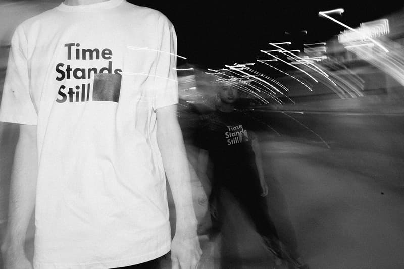 823 Time Stands Still Capsule Collection Ta-ku beats Ben Wright art photography westerstrand clock limited edition t shirts monochromatic black white hoodies zine australia perth