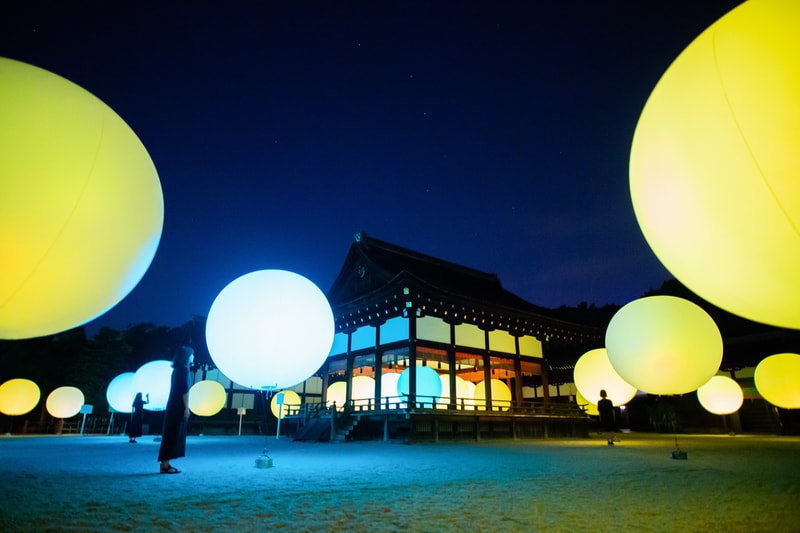 teamlab shimogamo shrine kyoto digitized forest nature art exhibition world heritage site 