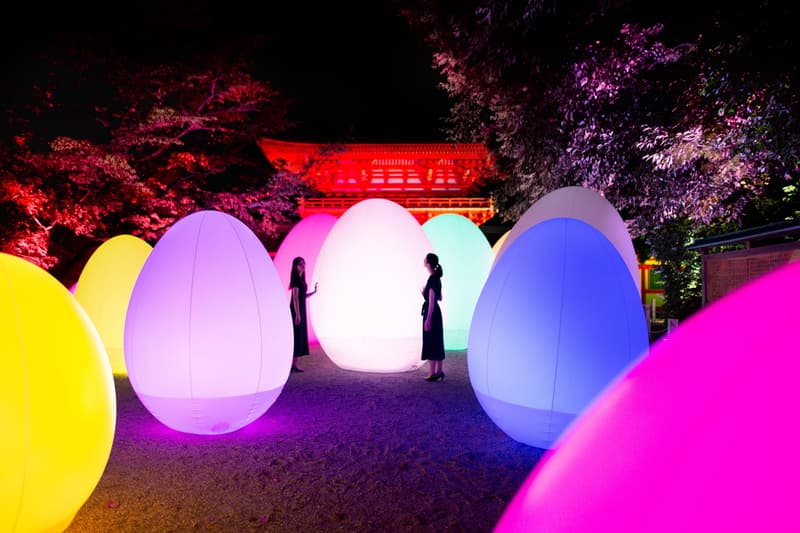 teamlab shimogamo shrine kyoto digitized forest nature art exhibition world heritage site 