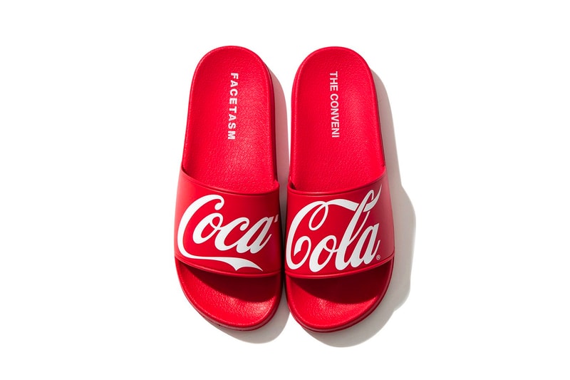 THE CONVENI FACETASM Coca Cola Capsule Fragment Design Hiroshi Fujiwara Bottle Convenience store goods novelties accessories bottles bags hoodies umbrellas t shirts slides