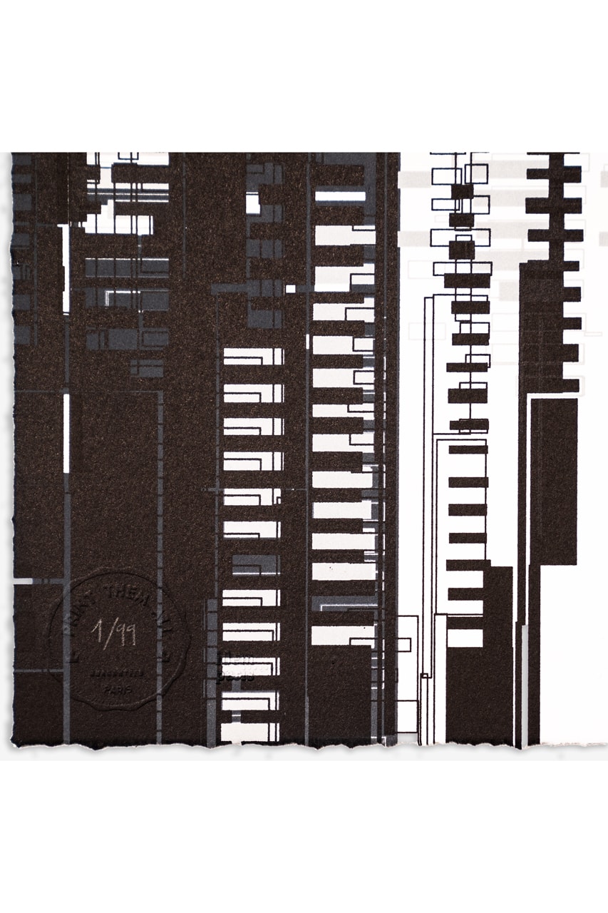 Thomas Canto Urban Symphony Lithograph Print Them All Urban Landscape Geometric Black 