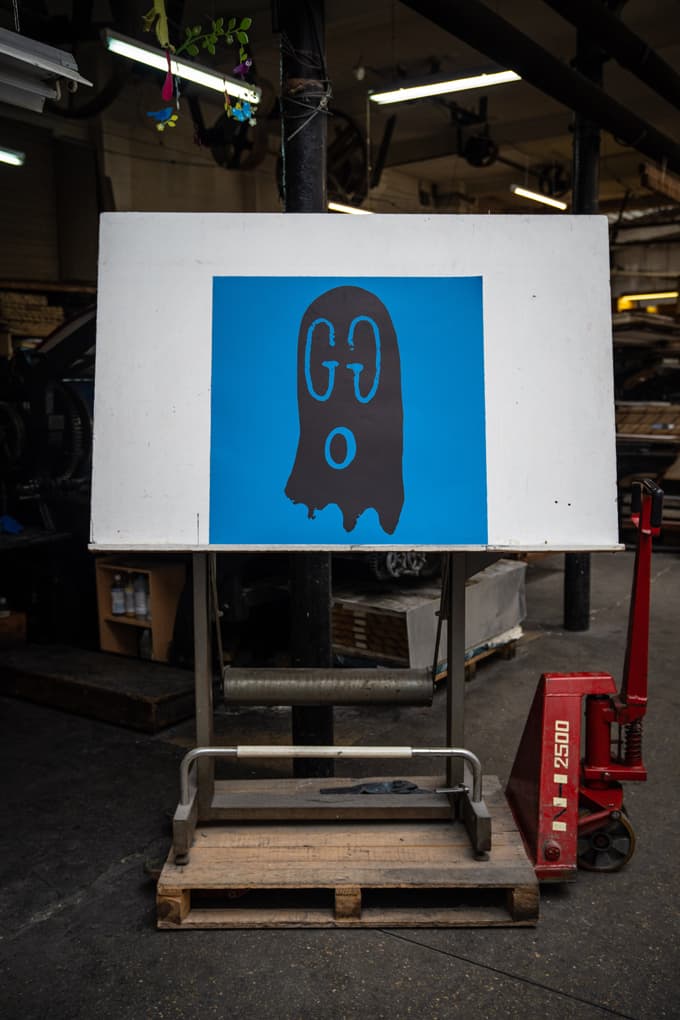 Trevor Andrew "Original Gucci Ghost" Lithographs Pink Blue Red Yellow Ghosts Canadian Artist 'Punch' 2nd Edition Jeffrey Deitch Los Angeles