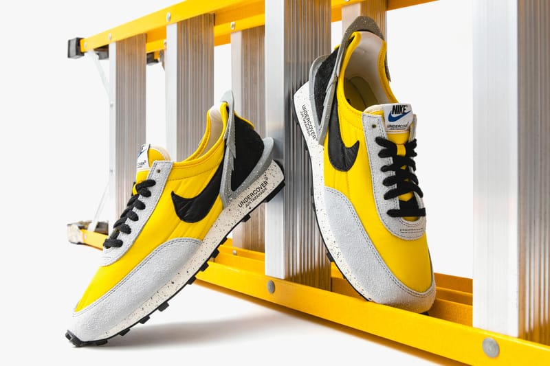 nike undercover daybreak yellow on feet