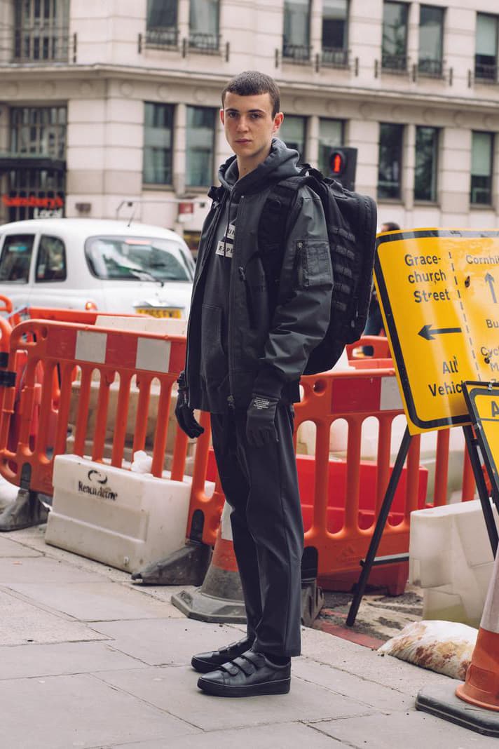 uniform experiment Fall/Winter 2019 Lookbook Jackets Vests Long Sleeves Sweatshirts Hoodies Hats Gray Black White Red Brown