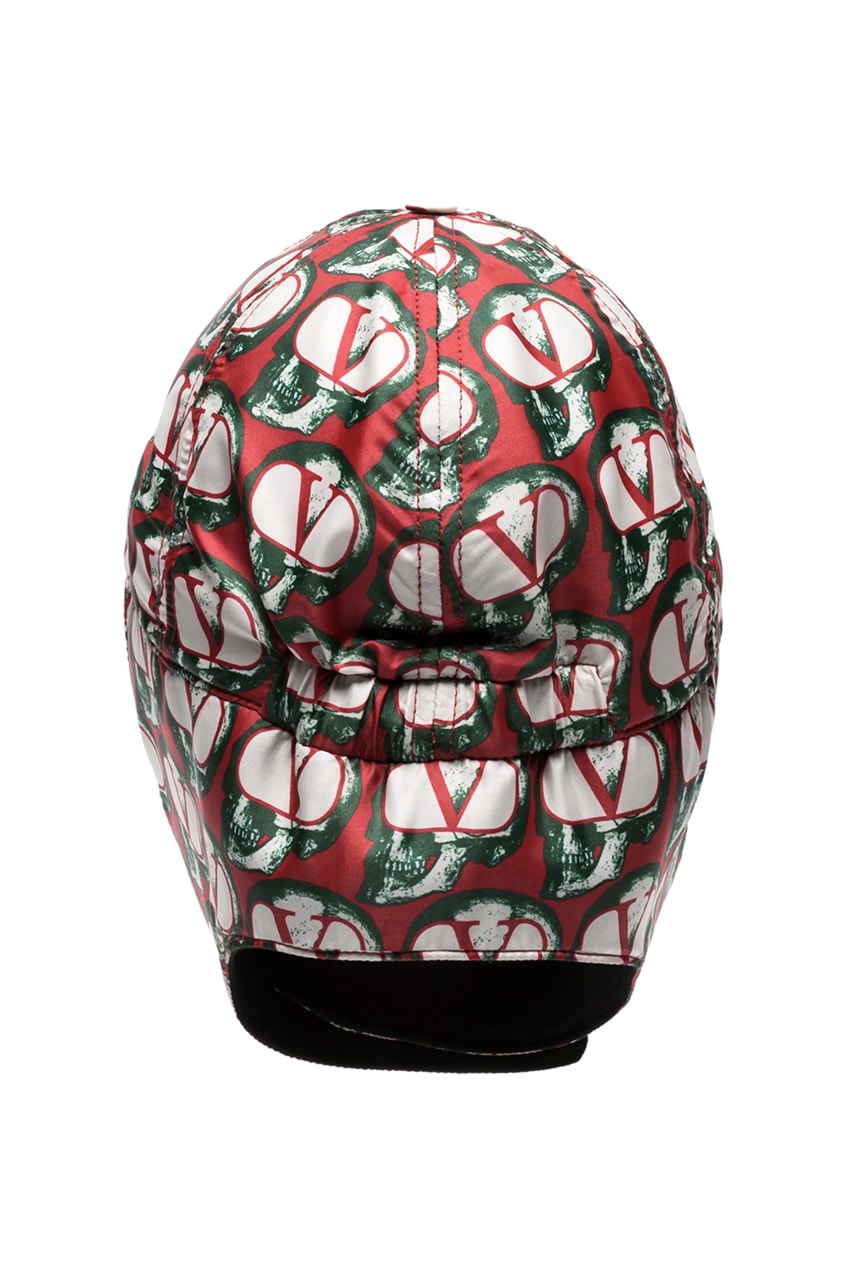 Valentino x UNDERCOVER Fall Winter 2019 FW19 Pieces Multicolored Fold Up Cap Skull Slides Red White Black Print Backpack Collaboration Runway
