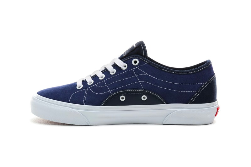 Vans BESS NI Orange Pop Knockout Pink Navy Stv Billys exclusive waffle sole white laces checkers side stripes midsole duo tone asymmetrical 
