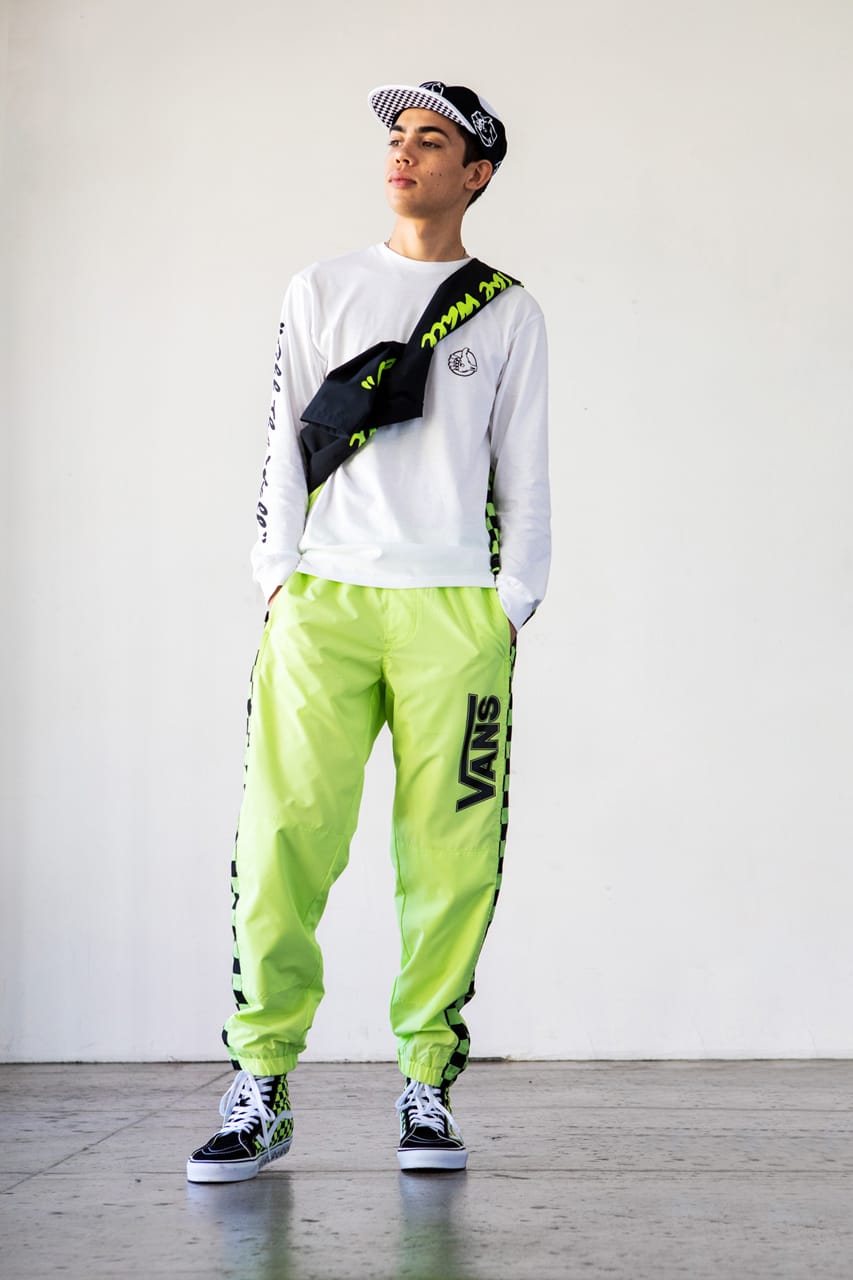 neon green vans outfit
