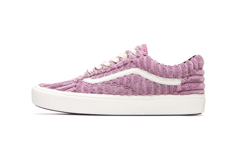 Vans UA ComfyCush Jumbo Cord Corduroy Pink Blue Authentic Old Skool Sneaker Release Information Drop Date Cop Waffle Sole Unit Vulcanized Skate Shoe