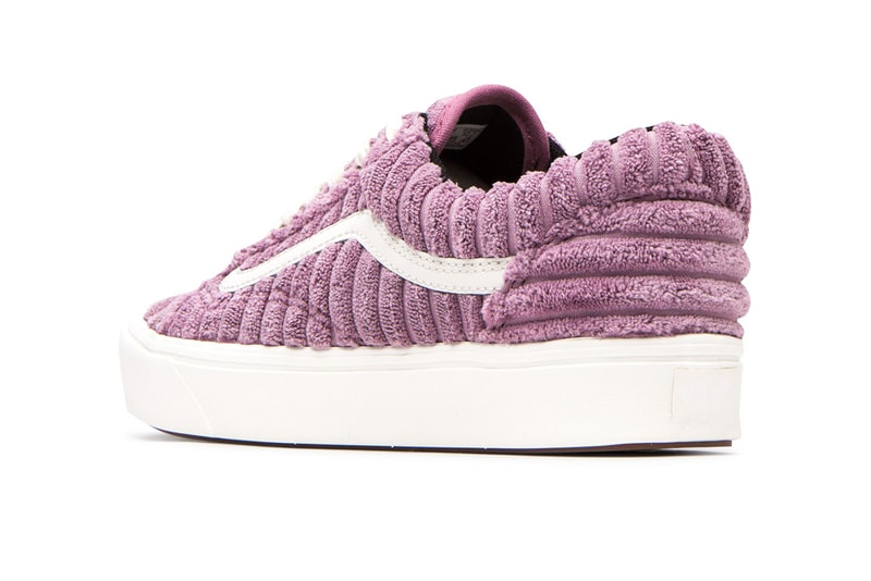 Vans UA ComfyCush Jumbo Cord Corduroy Pink Blue Authentic Old Skool Sneaker Release Information Drop Date Cop Waffle Sole Unit Vulcanized Skate Shoe