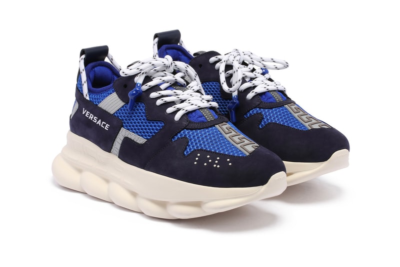 Versace Chain Reaction 2 Sneakers Blue Release Info  antonia italy boutique fw 19 fall/winter DSU7462-DTP1GDNWR  made in italy release drop date price 