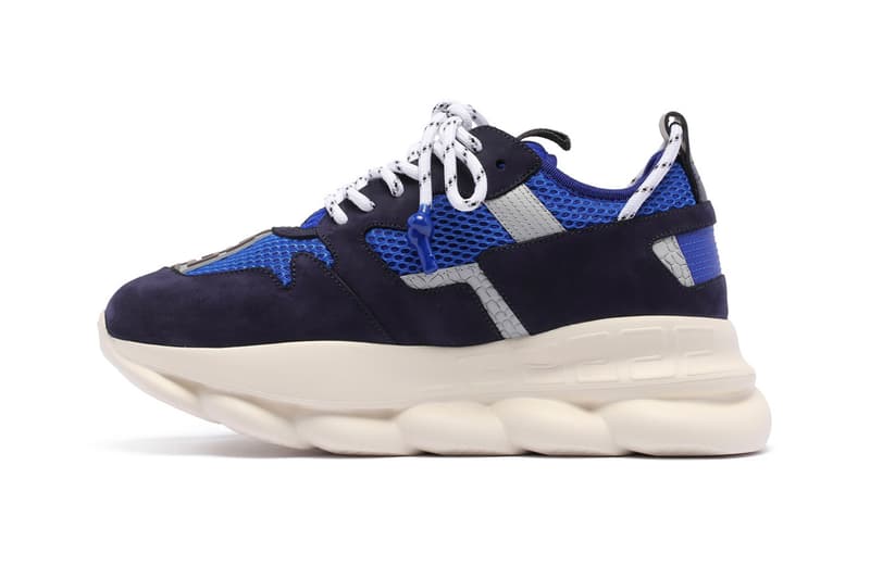 Versace Chain Reaction 2 Sneakers Blue Release Info antonia italy boutique fw 19 fall/winter DSU7462-DTP1GDNWR made in italy release drop date price