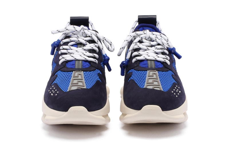 Versace Chain Reaction 2 Sneakers Blue Release Info  antonia italy boutique fw 19 fall/winter DSU7462-DTP1GDNWR  made in italy release drop date price 