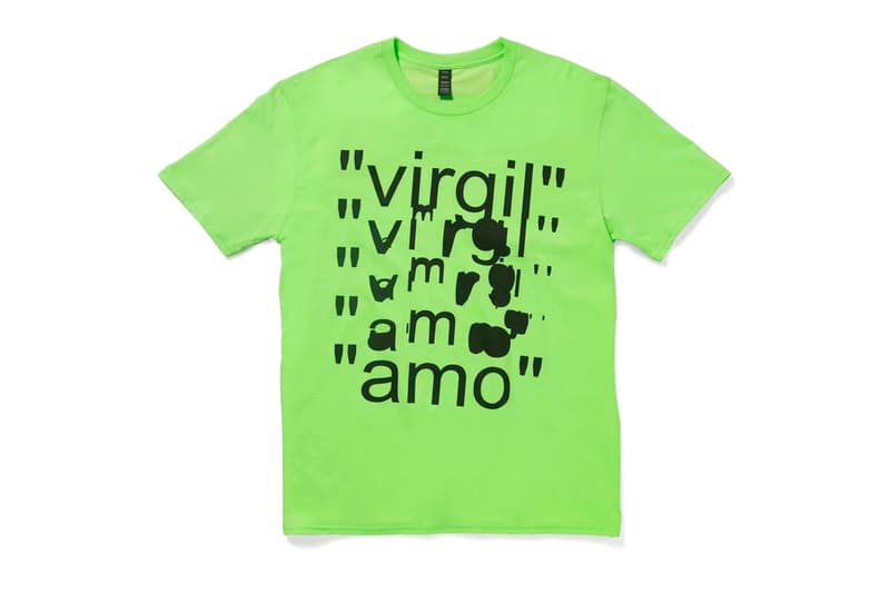 MCA Chicago Virgil Abloh Neon-Colored Apparel off white pyrex figures of speech exhibition hats t-shirts price drop info
